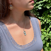 Load image into Gallery viewer, opal and turquoise pendant - 18" chain