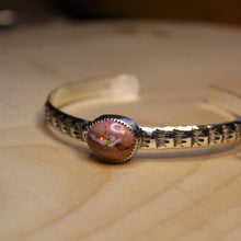 Load image into Gallery viewer, stamped opal cuff