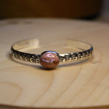 Load image into Gallery viewer, stamped opal cuff