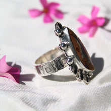 Load image into Gallery viewer, Passionflower Ring - size 8 (please read description)