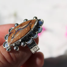 Load image into Gallery viewer, Passionflower Ring - size 8 (please read description)