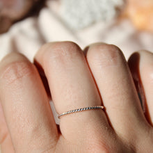 Load image into Gallery viewer, Made to order - Silver twisted stacking ring