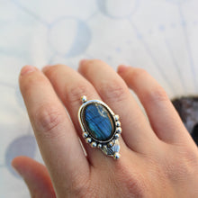 Load image into Gallery viewer, Labradorite Moon Ring No. I - Made to Finish
