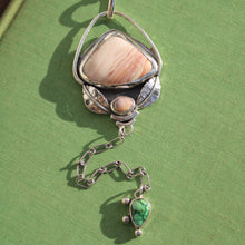 Load image into Gallery viewer, Winter Rose Pendant - 20" rope chain