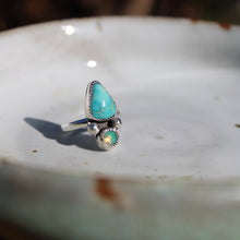 Load image into Gallery viewer, Turquoise and Opal ring  - size 8
