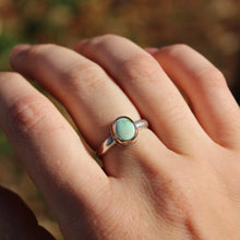 Load image into Gallery viewer, Mixed metal turquoise Ring - size 8
