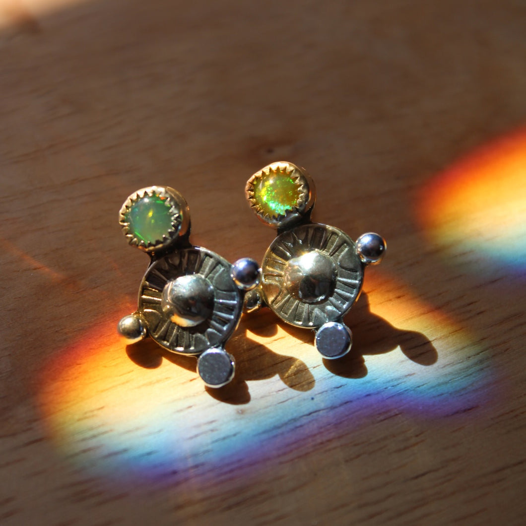 Opal star catcher earrings