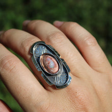 Load image into Gallery viewer, Opal saw tooth ring - custom size
