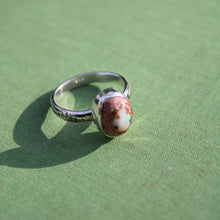 Load image into Gallery viewer, Opal Stamped Ring - Size 8
