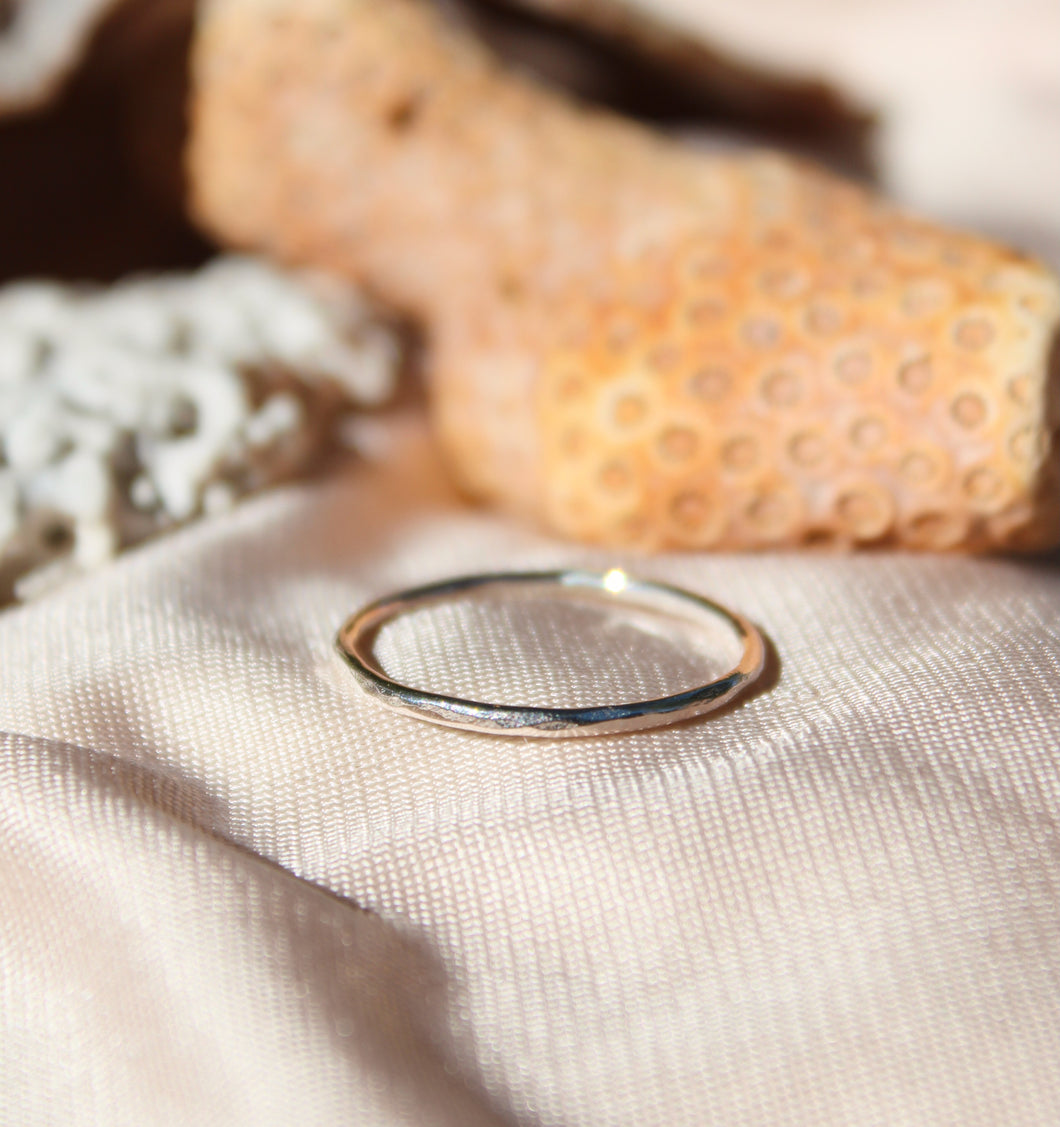 Made to Order - Silver hand-hammered stacking ring